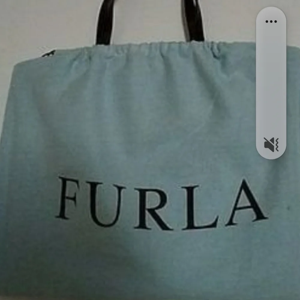 Furla Patent Leather Shiny Elegant Brown Leather Tote Bag Dust Cover Vintage